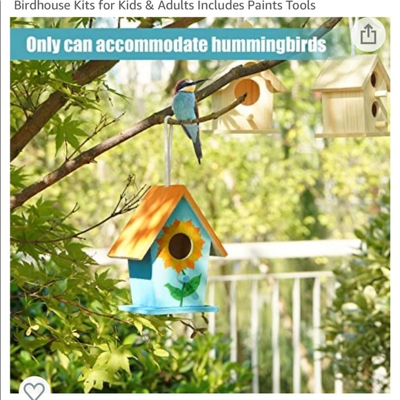 New mini birdhouses decorating kit - Picture 2 of 3